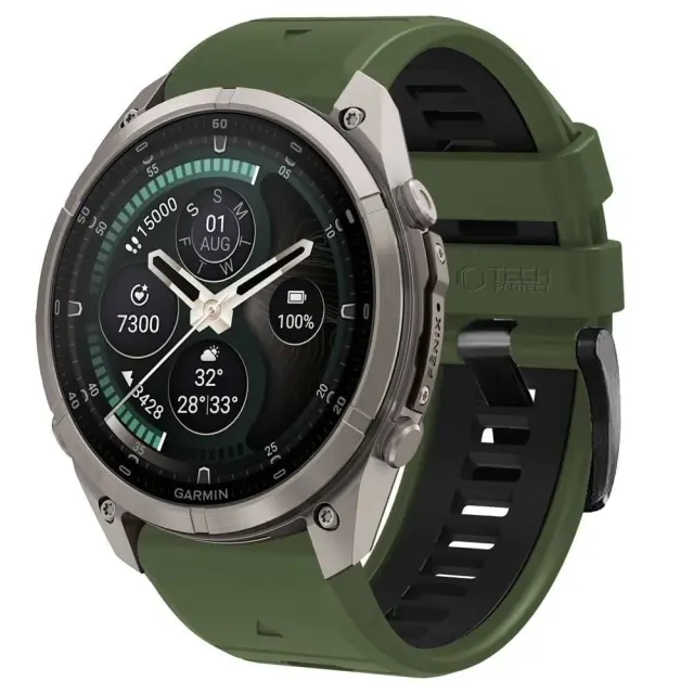 Tech-protect Iconband Pro Garmin Fenix 5x / 5x Plus / 6x / 6x Pro / 7x / 8 / 8 Pro / 9 / 9 Pro (51 Mm) Green/black