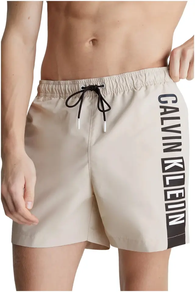 Calvin Klein - Ανδρικό Μαγιό Σορτς Drawstring Intense Power KM0KM00991-ACE Μπέζ - M