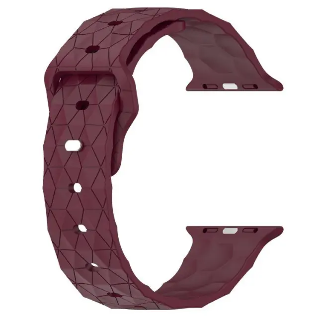 Football Texture Λουράκι για Apple Watch 38/40/41/42 (Series 10/11/12)mm- Wine Red OEM 3