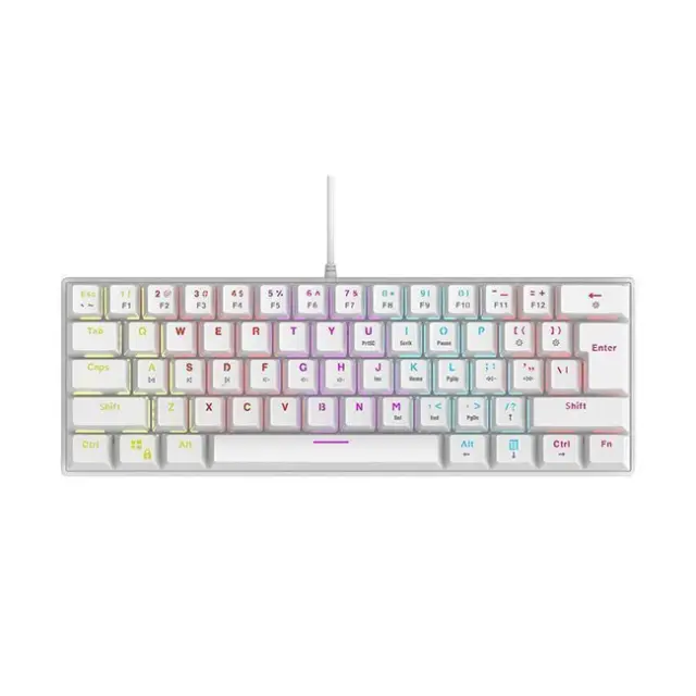Rampage Gaming Keyboard PLOWERK60 RMP Blue White (PLOWERK60-WHITE)
