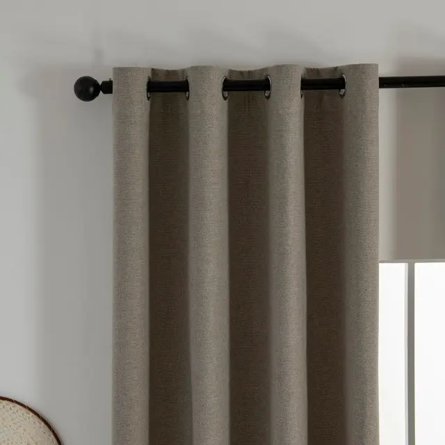 Beauty Home Κουρτίνα Full Blackout σκίασης με 8 κρίκους Elite Art 8392 Beige-Νο5 140x270 Μπεζ 3