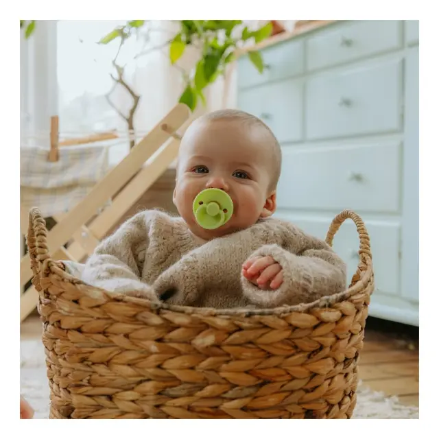Σετ 2 Πιπίλες Latex FRIGG Rope Green Tea/Powder Blue 0-6 Μηνών Baby Oliver 3