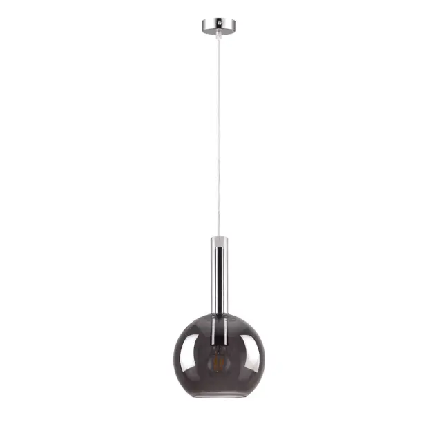 Inlight Κρεμαστό φωτιστικό από φιμέ γυαλί 1XE27 D:20x36cm (4080) 2