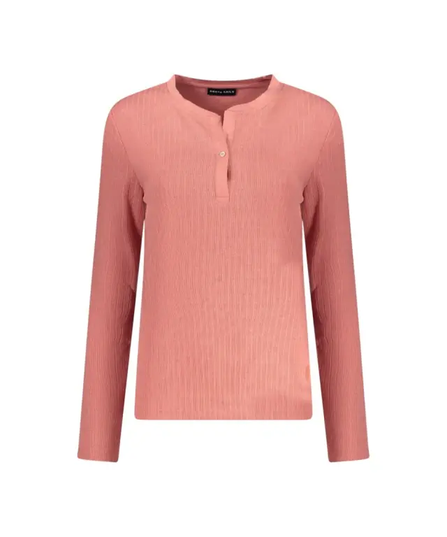 North Sails - Γυναικείο Πουλόβερ Ribbed jersey Henley top 093581-000-0182 Ροζ