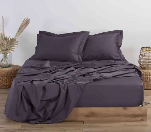 Σεντόνι Βαμβακοσατέν King Size (180x200+35) Με Λάστιχο Elements Nef Nef Anthracite