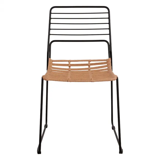 ΚΑΡΕΚΛΑ ΜΕΤΑΛΛΙΚΗ FB95694 ΜΕ WICKER ΜΠΕΖ 51x54x83Υ εκ. 3