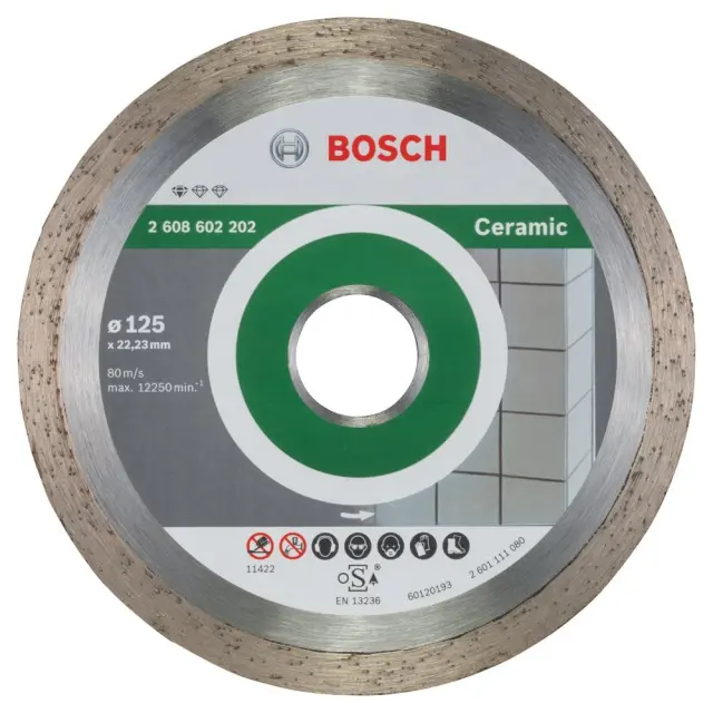 Διαμαντόδισκος Κοπής Πλακιδίων Bosch 2608602202 125x1.6mm