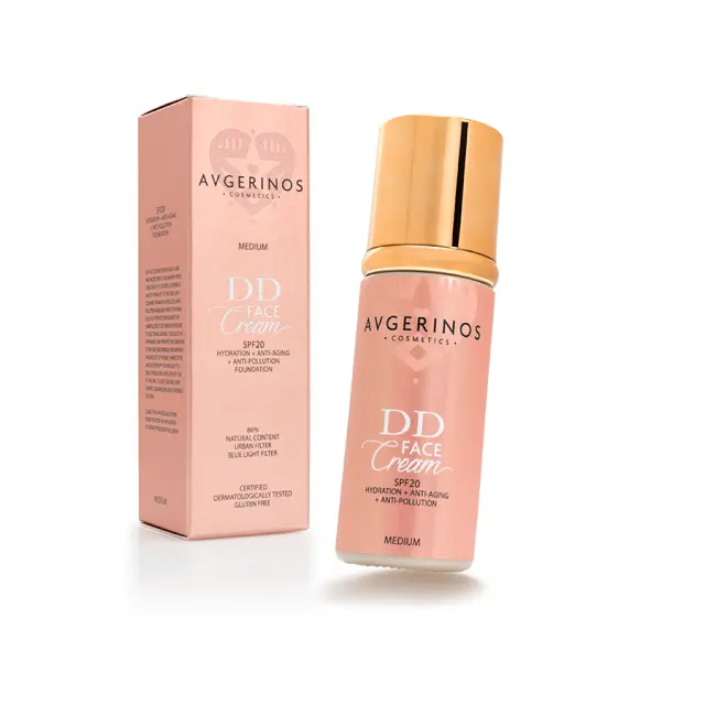 Avgerinos DD Face Cream SPF20 Hydration & Anti-Aging & Anti-Pollution Foundation 50ml Tan 2