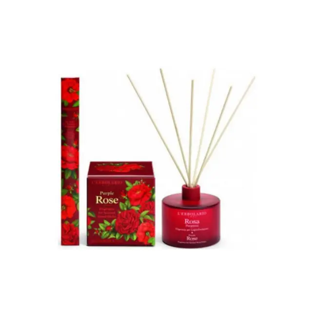 L Erbolario Rosa Purpurea Αρωματικό Xώρου Με Ξύλινα Στικ 200ml