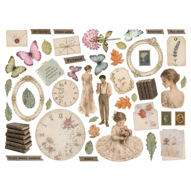 Die Cuts Stamperia, Flowers and Poems 2