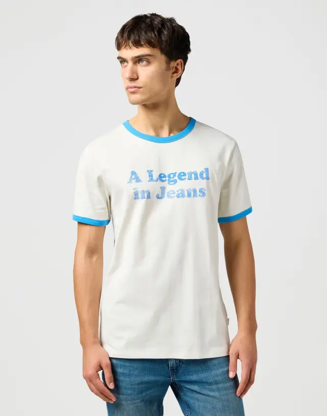 Wrangler Ανδρικό Ringer T-Shirt 112362795 – Vintage White - S