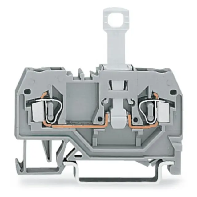 Disconnect terminal block 2-conductor orange