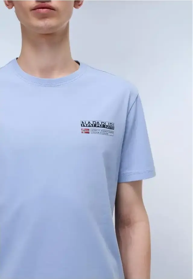 Napapijri - Ανδρικό T-shirt Kasba Regular Fit NP0A4HQQ-I83 Μπλε Ανοιχτό - XL 3