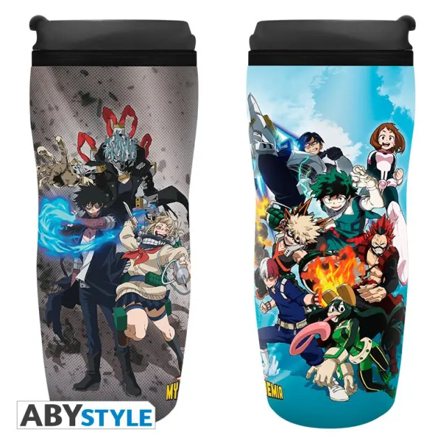Κούπα θερμός MY HERO ACADEMIA - Travel mug "Heroes vs. Villains"