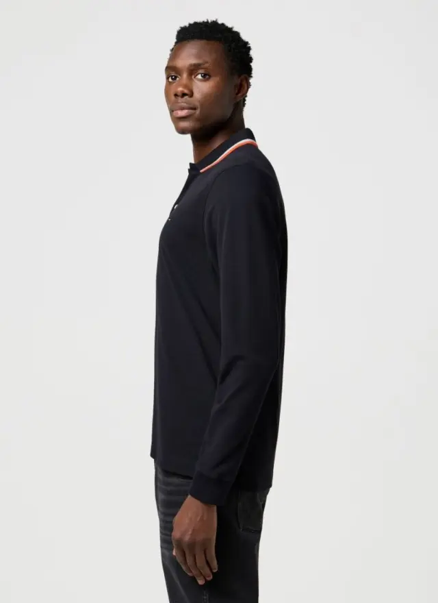 Wrangler Ανδρική Pique Polo Mπλούζα 112371505 – Black - S 3