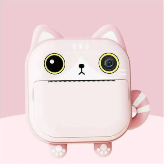 M2 Cute Kitty Compact Φωτογραφική Μηχανή 48MP με Οθόνη 2.4" Θερμικής Εκτύπωσης Ροζ