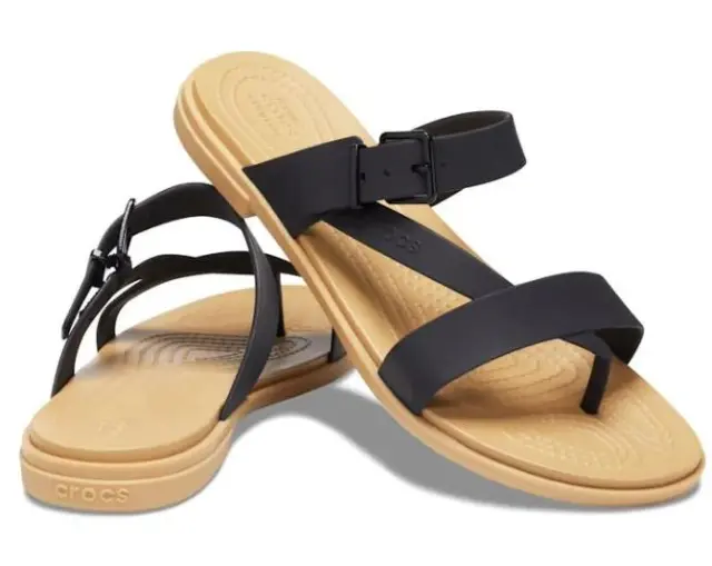 Crocs Tulum toe post sandal black 37-38