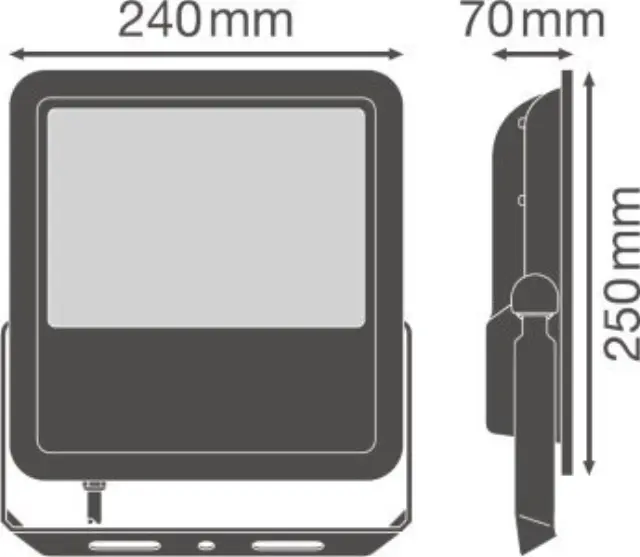 Προβολέας FLOODLIGHT 100DEG 90W 4000K IP65 Mαύρος OSRAM LEDVANCE 2
