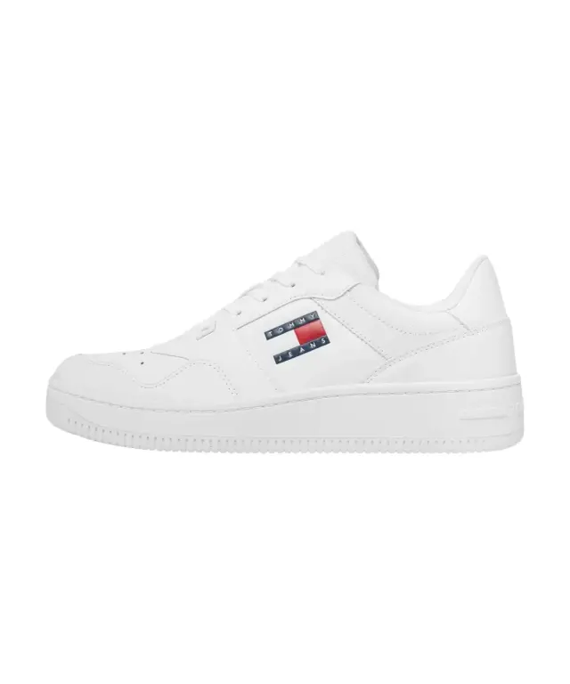 Tommy Hilfiger - Ανδρικά Δερμάτινα Sneakers Tjm Retro Basket Ess EM0EM01395-YBR Λευκό - 40 2