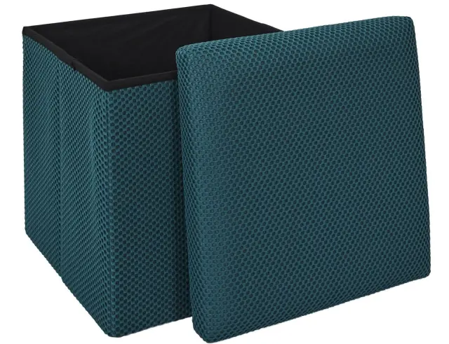 Σκαμπό Atom Home Deco Factory με αποθηκευτικό χώρο και διαστάσεις 38x38x38cm - Blue HD0504 3