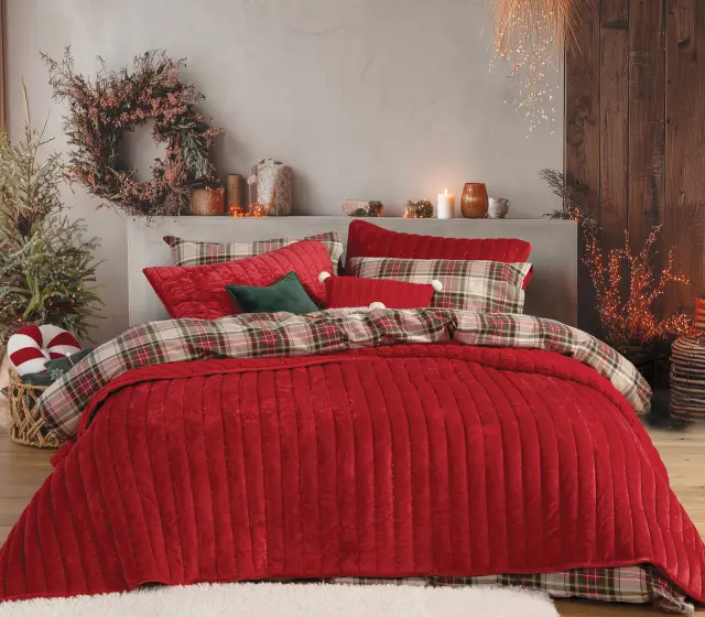 Nef-Nef Homeware Κουβερτοπάπλωμα Sweet Christmas 240x220 Red