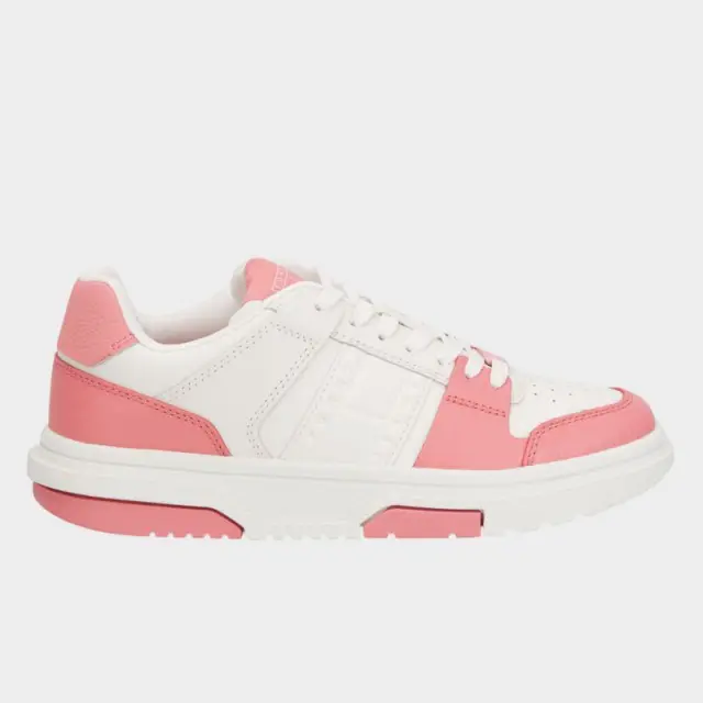 Tommy Hilfiger - Γυναικεία Sneakers Brooklyn Leather Trainers EN0EN02783-TIG Λευκό/Ροζ - 41