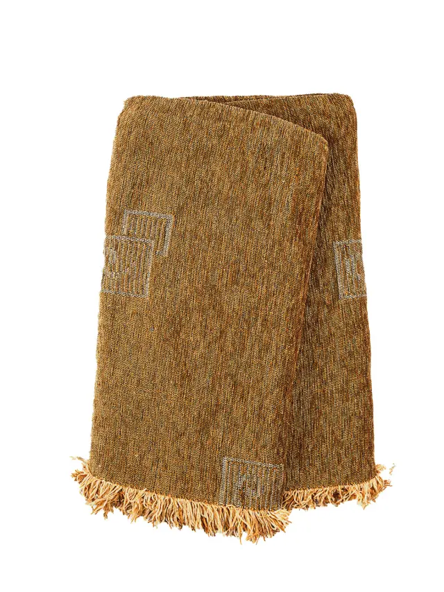 Ριχτάρι Σενίλ Ζακάρ Box Brown Διθέσιο Sunshine