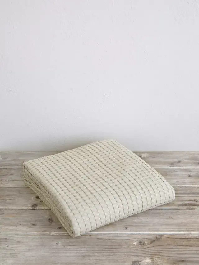 Κουβέρτα 160x240 Μονή Πικέ Comfy Nima 100% βαμβακερό- Light Beige