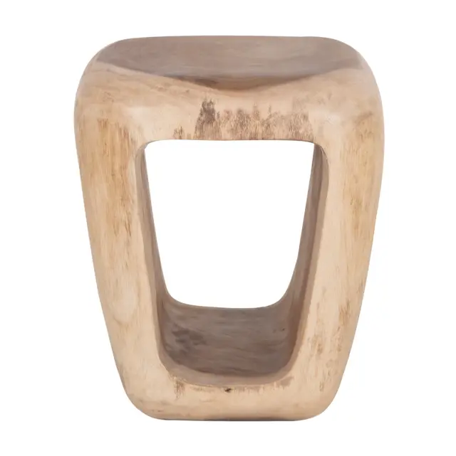 Σκαμπό Dens ξύλο Suar σε φυσικό 38x34x48 εκ. 3