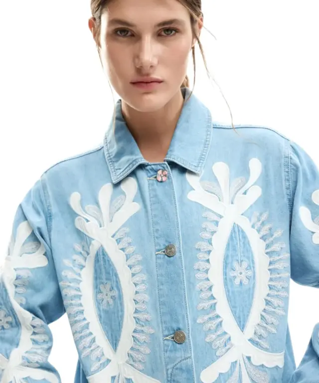 Desigual - Γυναικείο Τζιν Μπουφάν Yoko 26SWED04-5053 Μπλε - XS 3