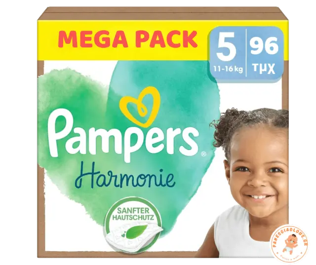 Πάνες Pampers Harmonie Megapack Νο5 (11-16kg) 96τμχ
