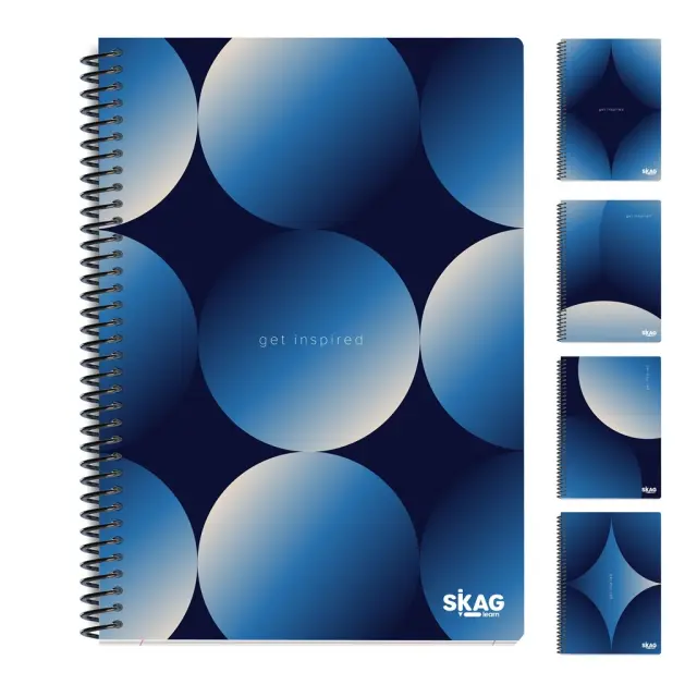 Skag Τετράδιο Σπιράλ 2Θ Α4 Blue Premium / 313100 (Skag)