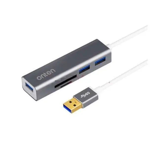 Onten OTN-5223 USB 3.0 Hub 2 θυρών με σύνδεση USB-A Ασημί