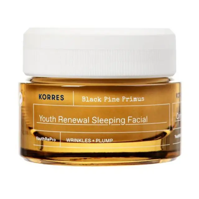 Korres Μαύρη Πεύκη Primus Youth Renewal Sleeping Facail Κρέμα Νεότητας Νυκτός για Λείανση Ρυτίδων & Ελαστικότητα 40ml 2