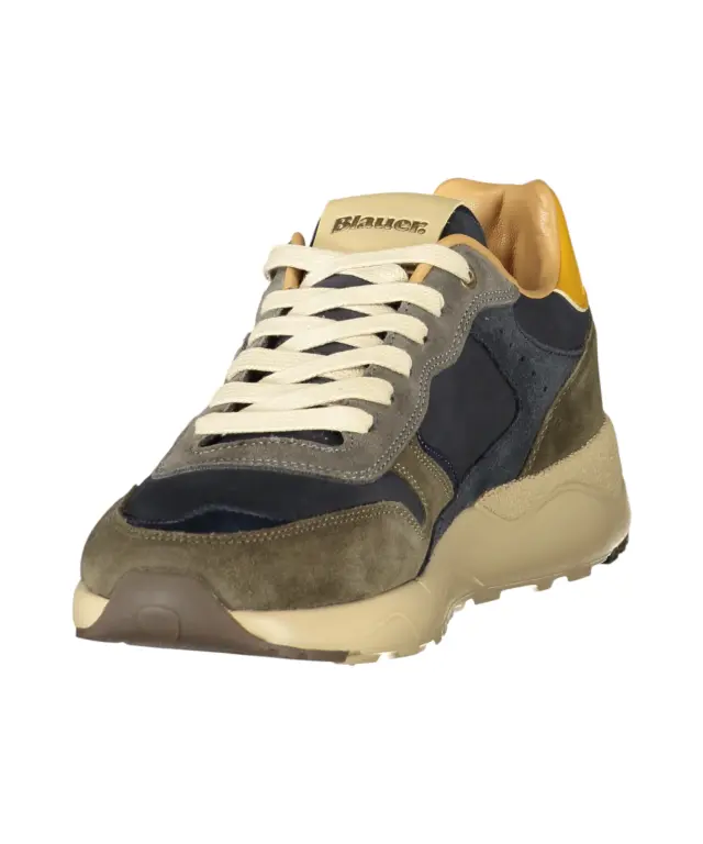 Blauer - Ανδρικά Sneakers F6OZARK01NUS-MILNVY Χακί/Μπλε/Κίτρινο 3