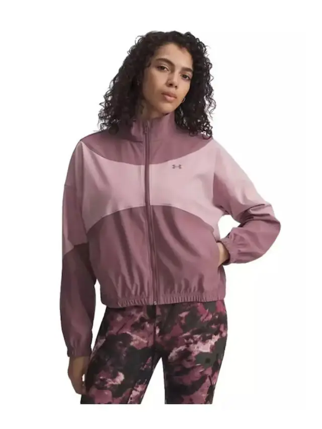 Under Armour Woven Women's Lifestyle Jacket Waterproof for Winter Dusty Rose 1389631-651 - L