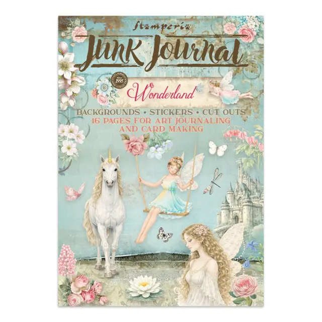 Junk journal (αυτοκόλλητα, cut-outs, backgrounds), Wonderland