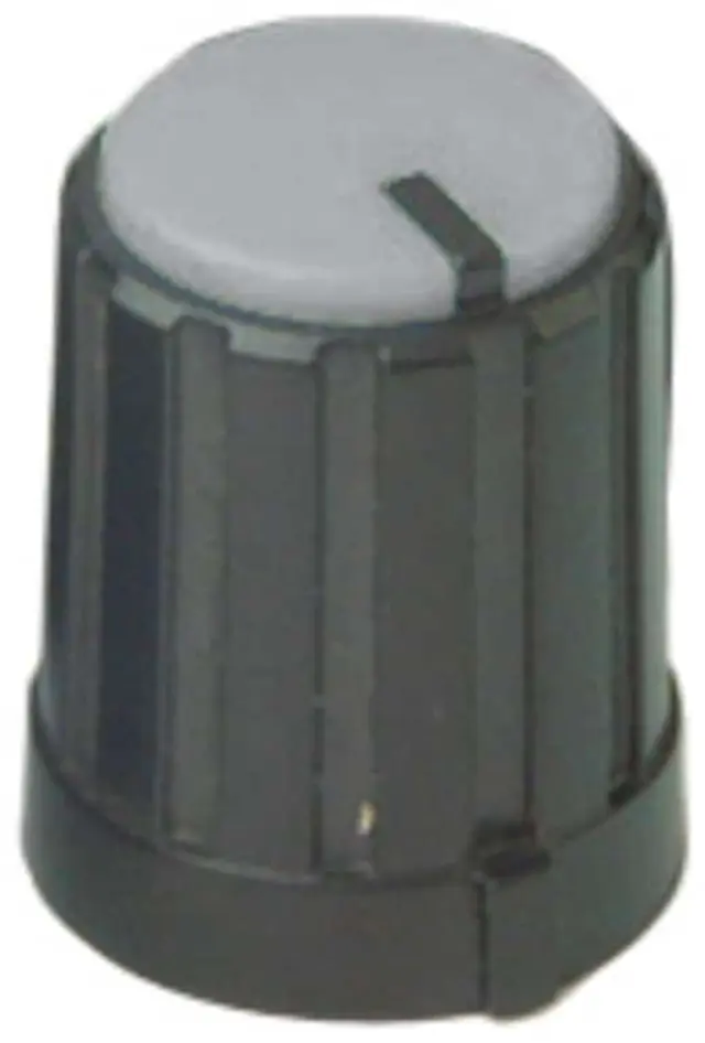 ELECTROVISION 6mm Rotary Pointer Knob with Coloured Cap and Push On Fitting (F207AG) 2