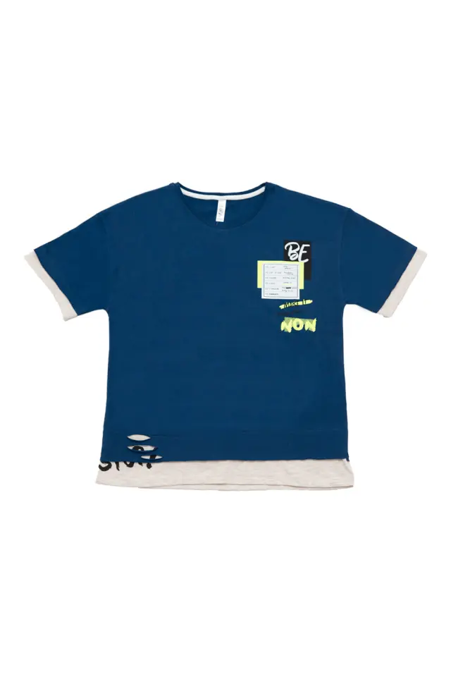 T-Shirt Kid Be Μπλε Σκούρο