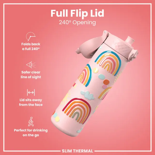 ION8 Slim Θερμός Μεταλλικό 500ml Rainbows (I8TS500PPRAINB) 3