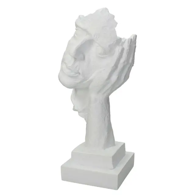 Διακοσμητικό Πρόσωπο Λευκό Polyresin 15.5x13x33cm