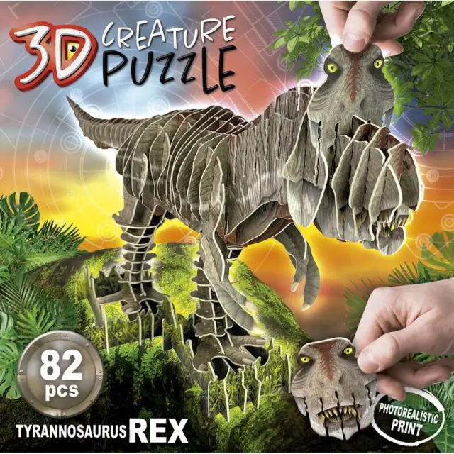Educa Borras® 3D Puzzle T-Rex Δεινόσαυρος 82Pcs 2