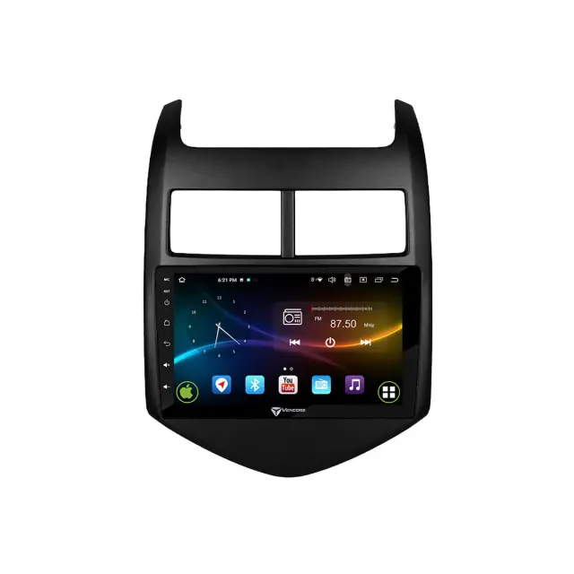 VenCore Οθόνη Multimedia Android 15 9" 9109A MTK6762 Octa-Core 2GB/32GB IPS με Πρόσοψη, CarPlay, Android Auto και Υποστήριξη Κάμερας Οπισθοπορείας AHD για Chevrolet Aveo 2011-2017 – Μαύρη (3236-10007-0243B) 2