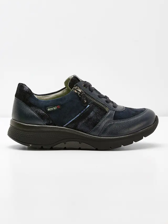 Mephisto/Sano Sneakers Γυναικείο δέρμα/δέρμα Nubuck Μπλέ SAN/IZAE NAVY 3