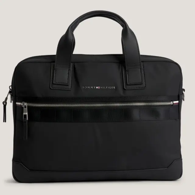 Tommy Hilfiger - Ανδρική Τσάντα Τσάντα για laptop Th Elevated Nylon Computer Bag AM0AM11574-BDS Μαύρο