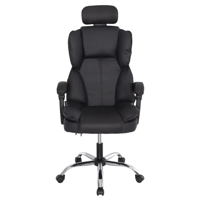 ΚΑΡΕΚΛΑ ΓΡΑΦΕΙΟΥ FB91202 ΜΑΥΡΟ PVC & NYLON-ΜΕΤΑΛ.ΧΡΩΜΙΟ ΒΑΣΗ 63x73x129Υεκ 3