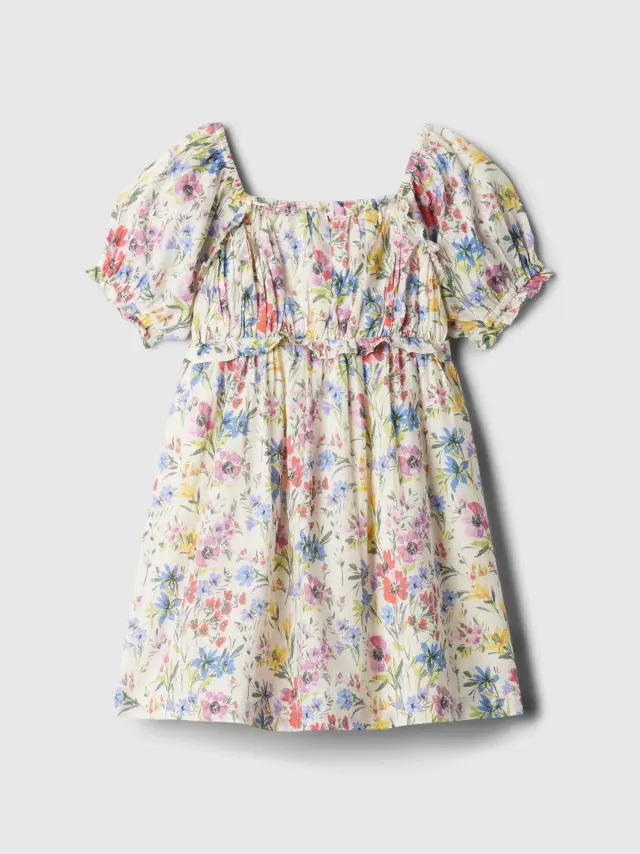 Multi babyGap Puff Sleeve Φόρεμα white multi floral - 18-24M