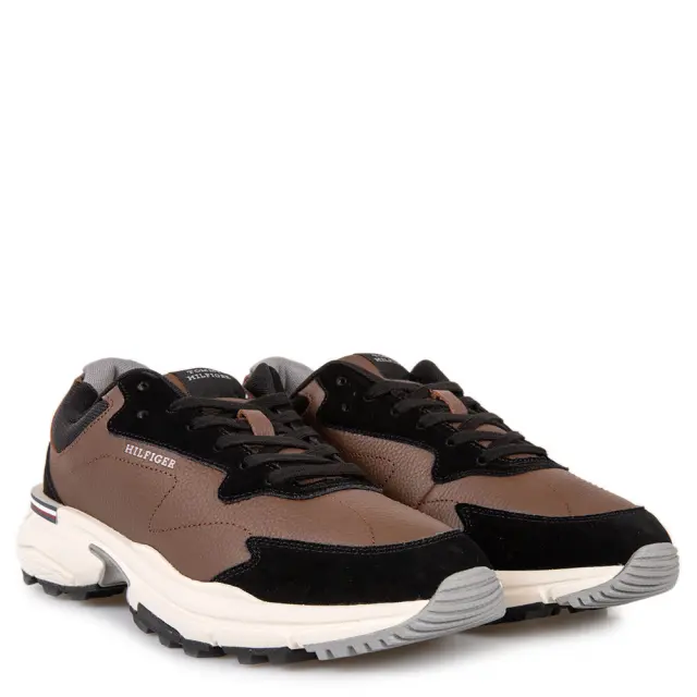 Ανδρικά Δερμάτινα Sneakers Tommy Hilfiger FM0FM05331 GV0 Καφέ Καφέ - 41 2