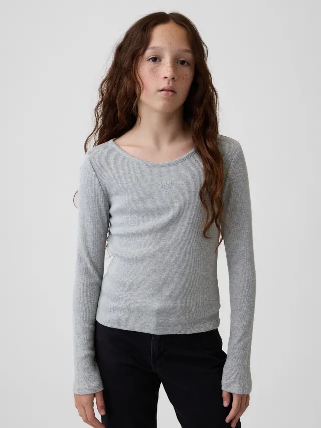 Παιδική Μπλούζα με Mini Λογότυπο heather grey