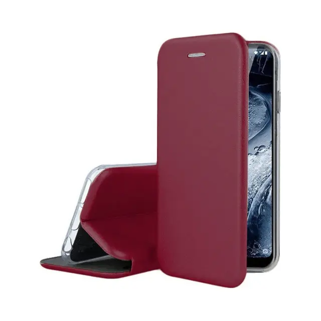 Elegance Smart Magnet Book Case Samsung Galaxy A12 Burgundy